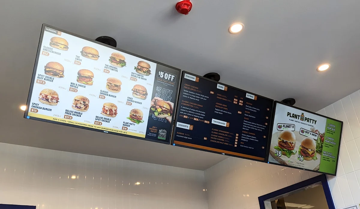 Menu, Pattysmiths Southern River