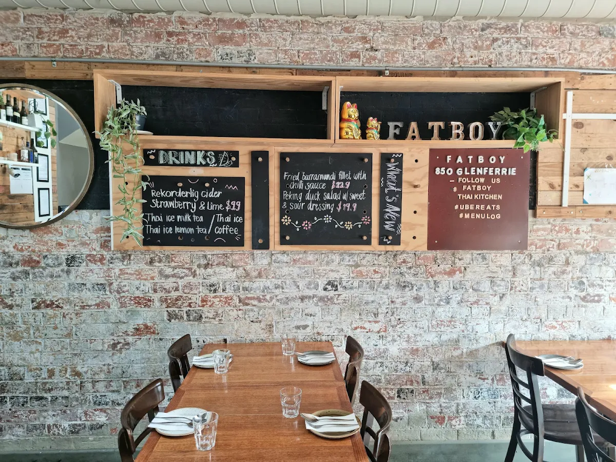 Menu, FatBoy Thai Kitchen