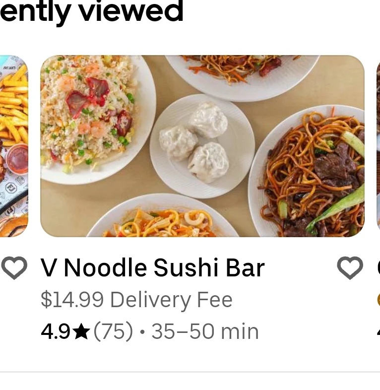Menu, V Noodle & Sushi Bar - Laverton North