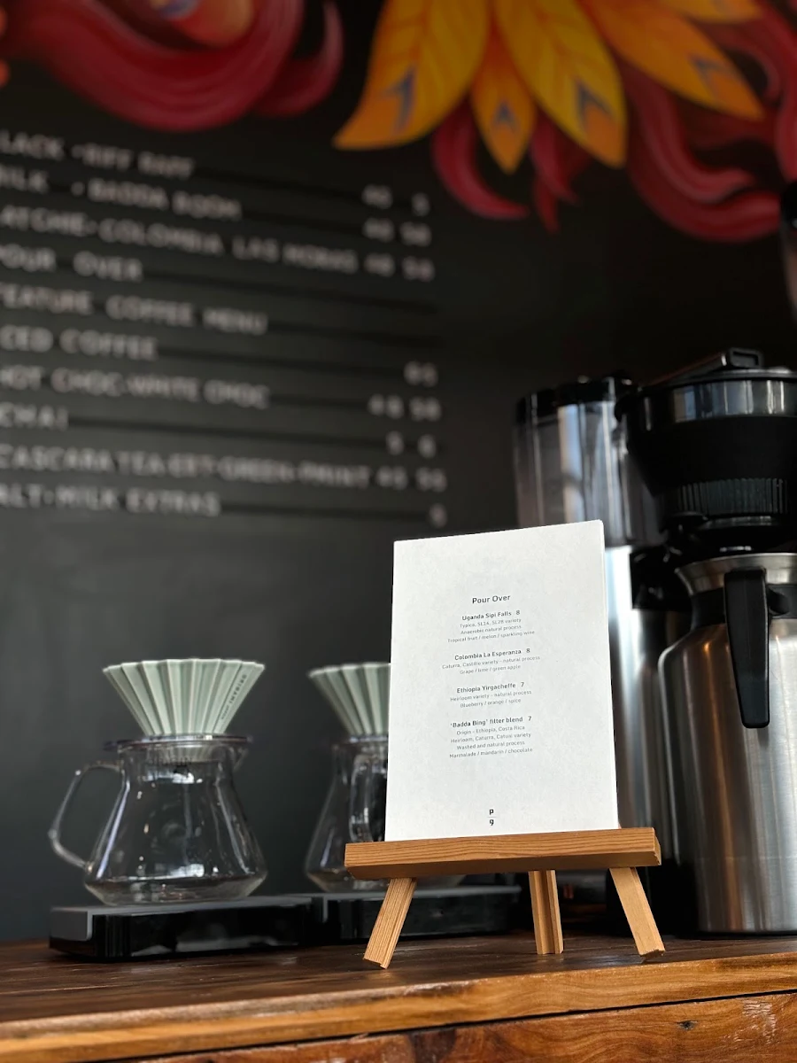 Menu, Platform 9 Coffee Roasters