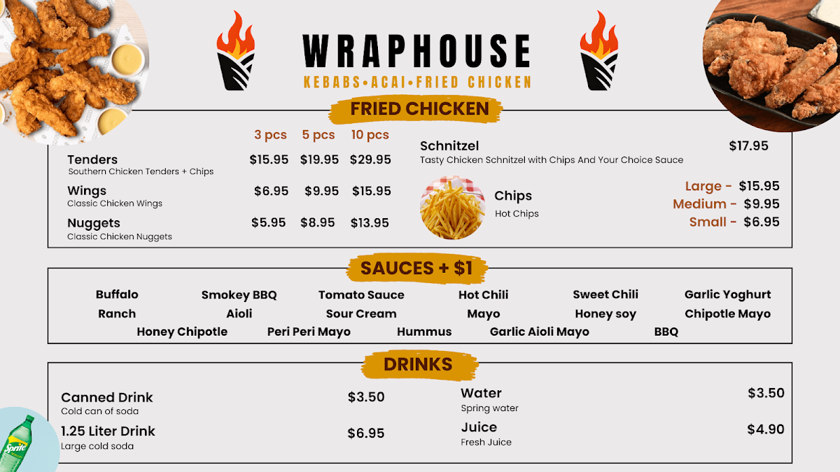 Menu, Wraphouse