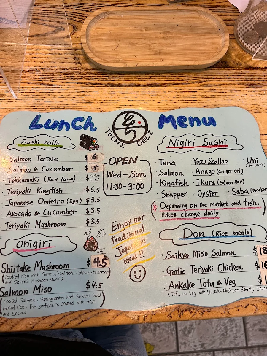 Menu, TOCHI DELI