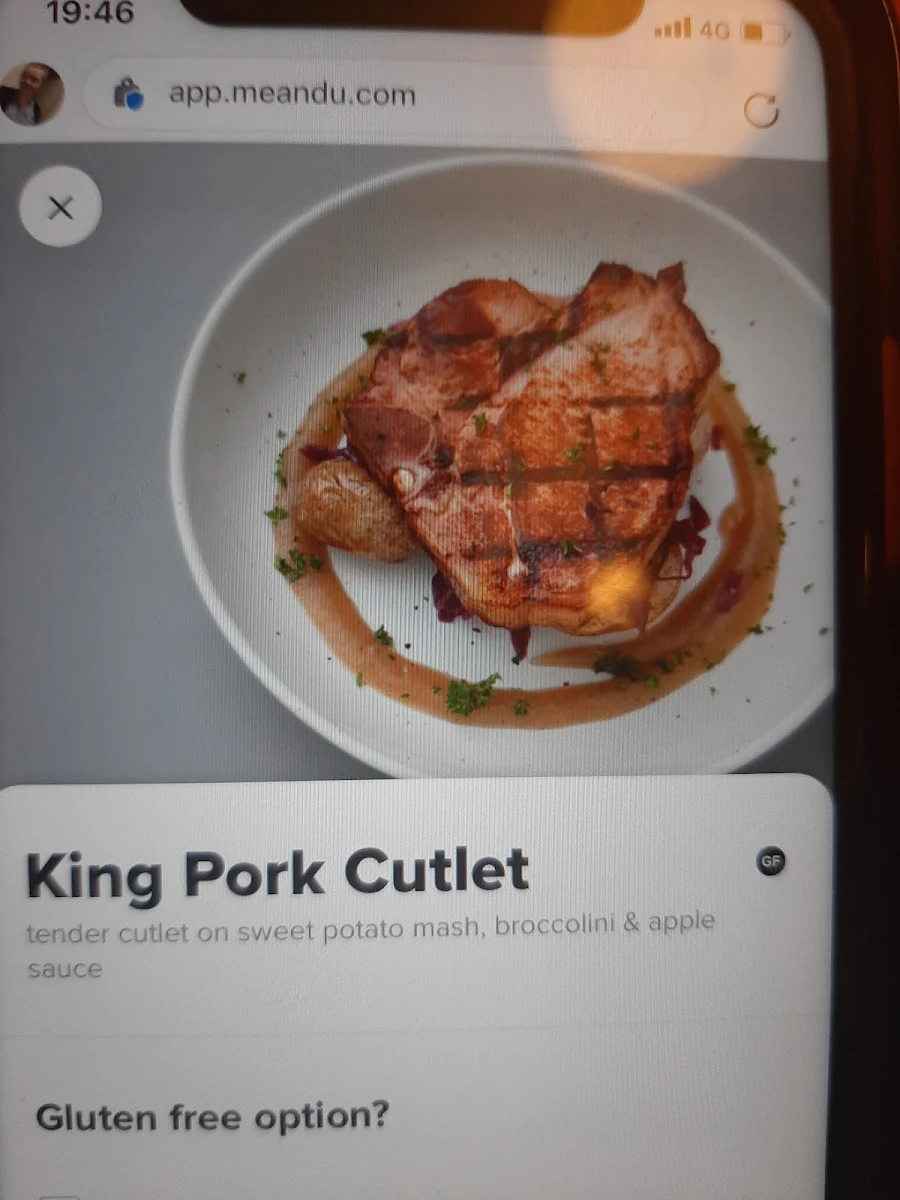 Menu, Wilsonton Hotel