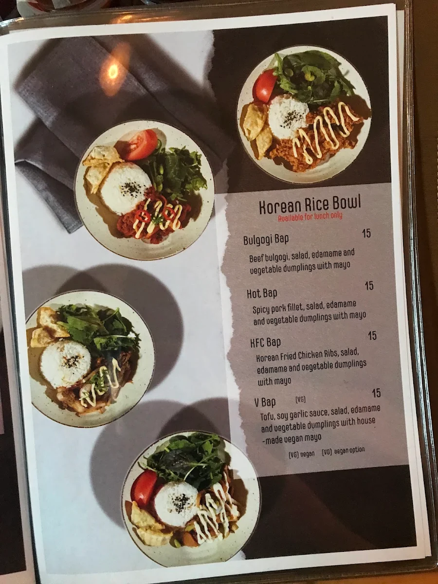 Menu, Lui Boss Brunswick