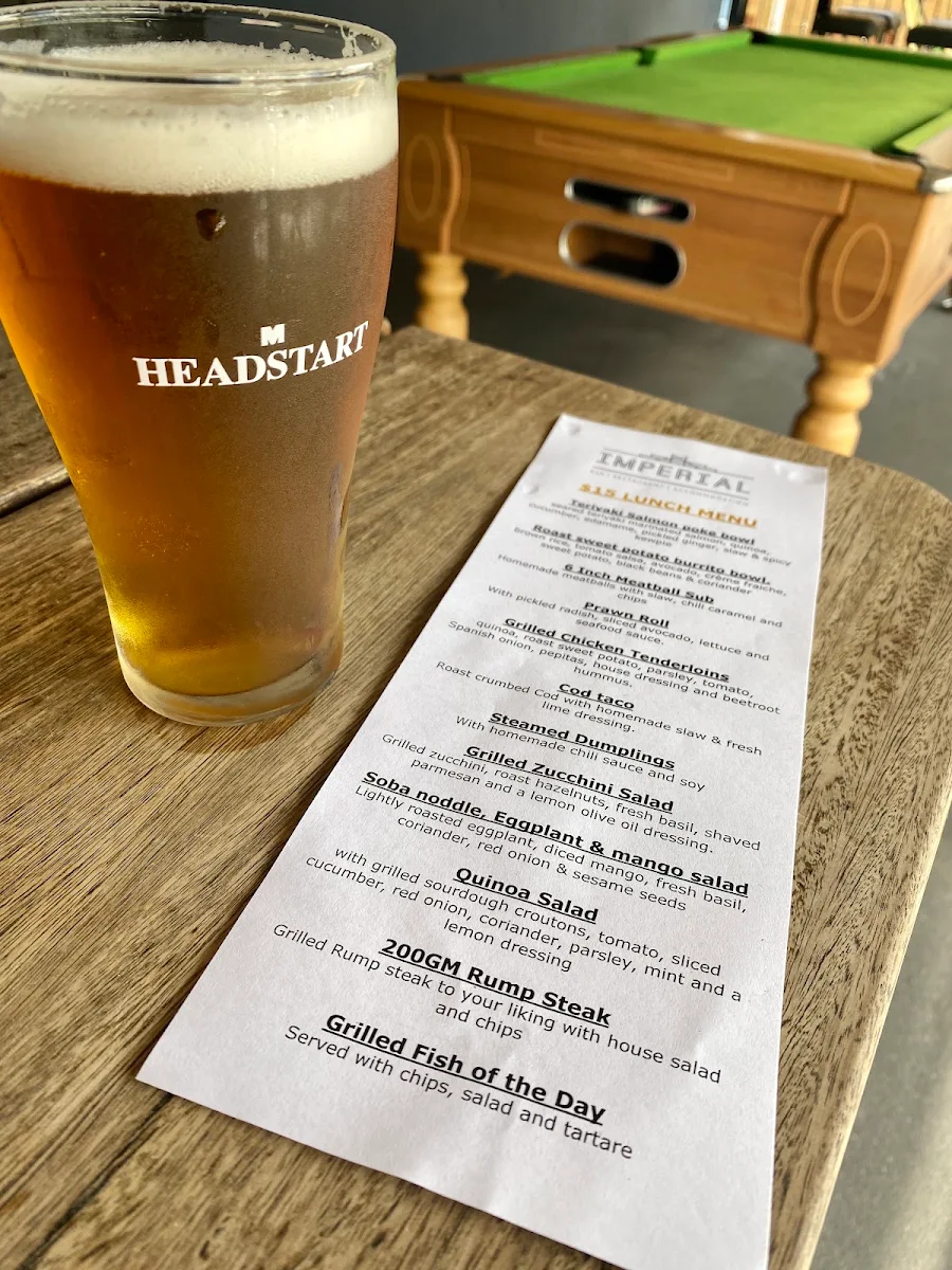 Menu, Imperial