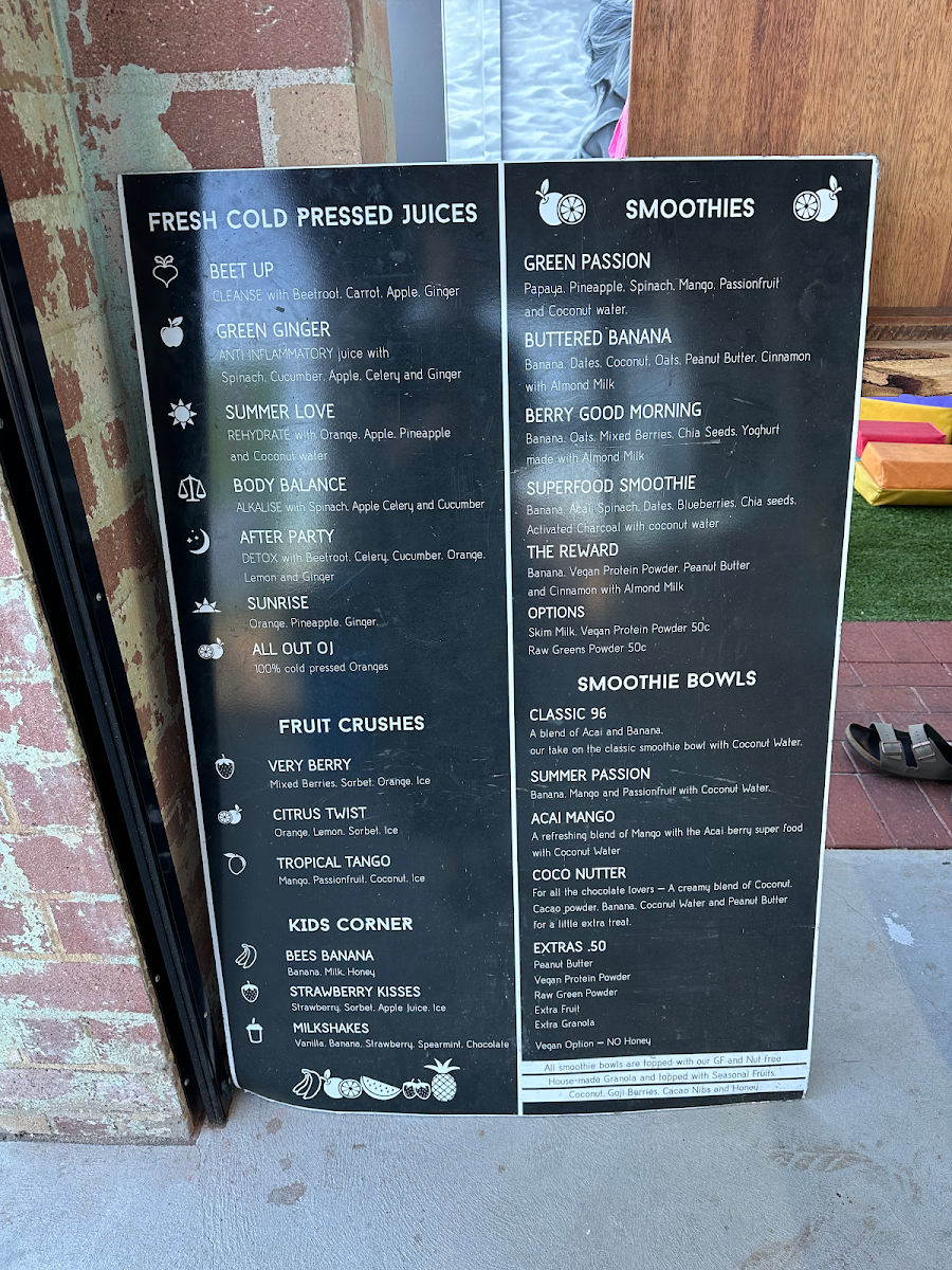 Menu, 96 Express
