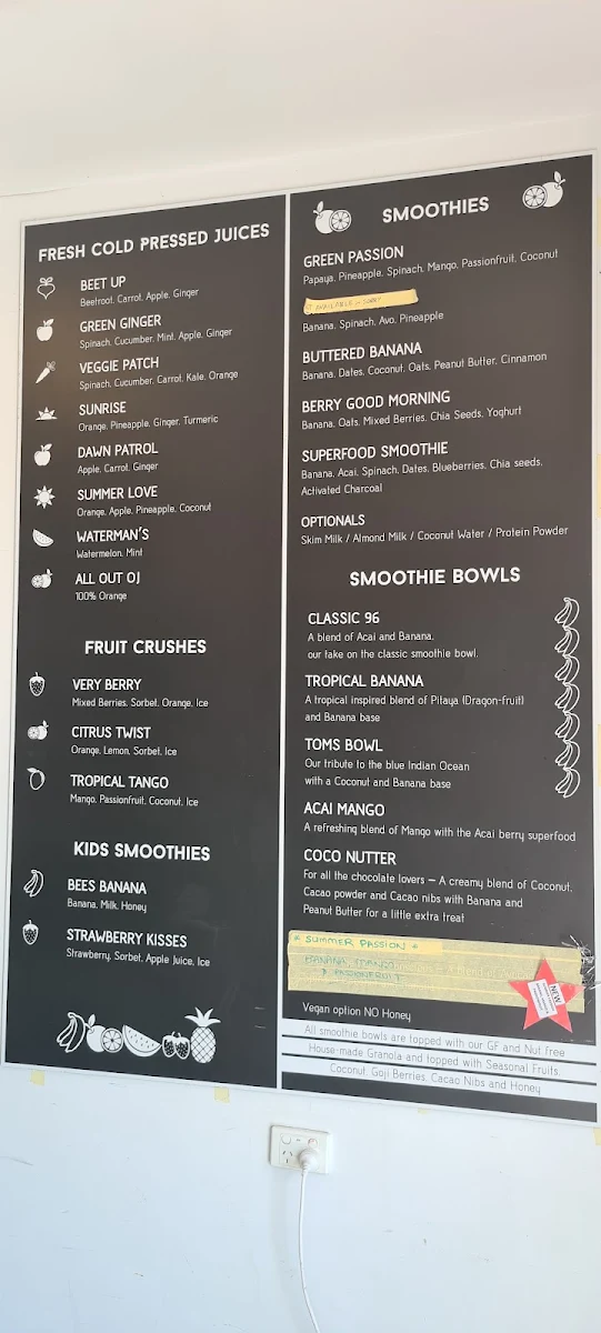 Menu, 96 Express