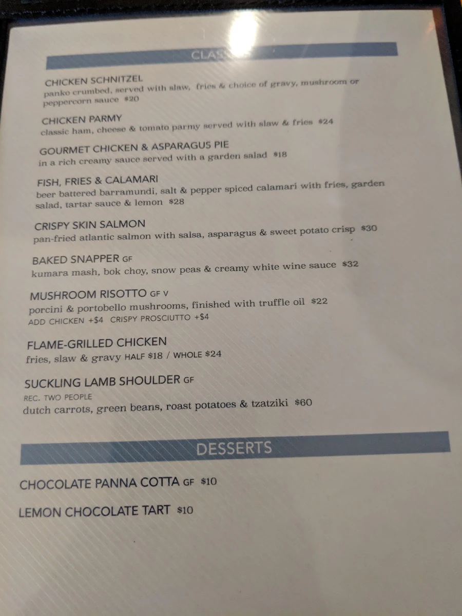 Menu, Four in Hand Hotel