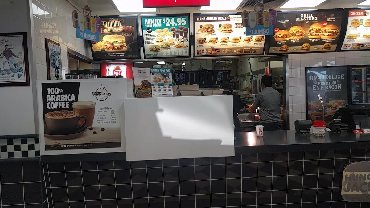 Menu, Hungry Jack's Burgers Moorabbin