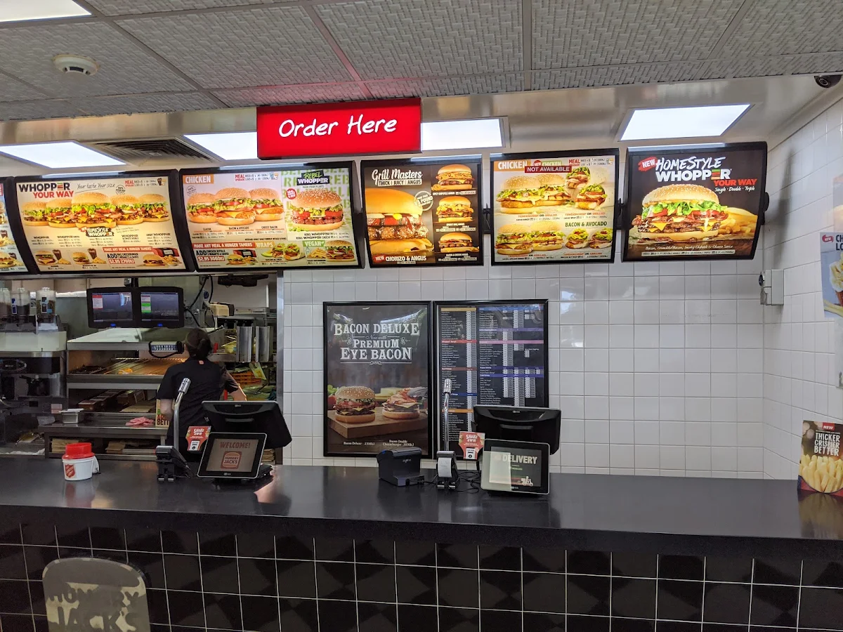 Menu, Hungry Jack's Burgers Moorabbin