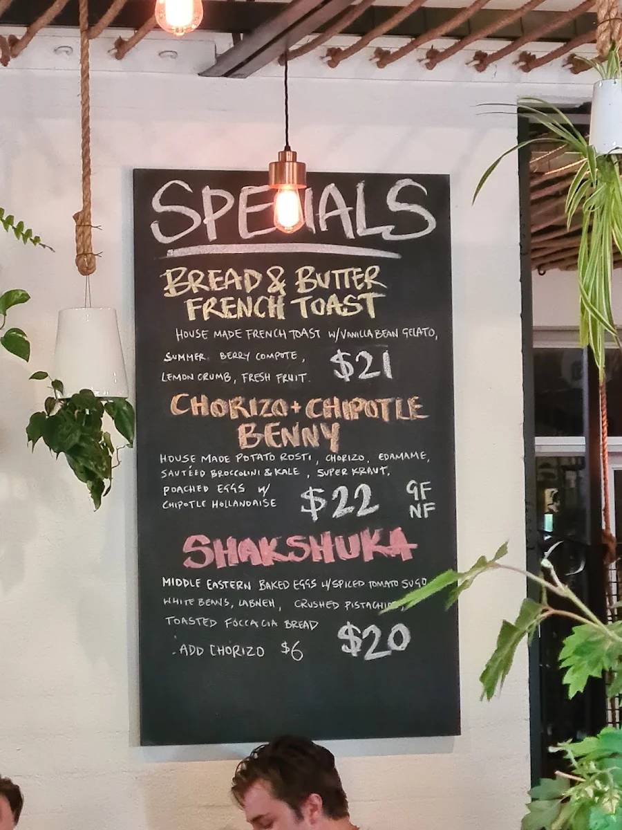 Menu, Double Shot Deakin