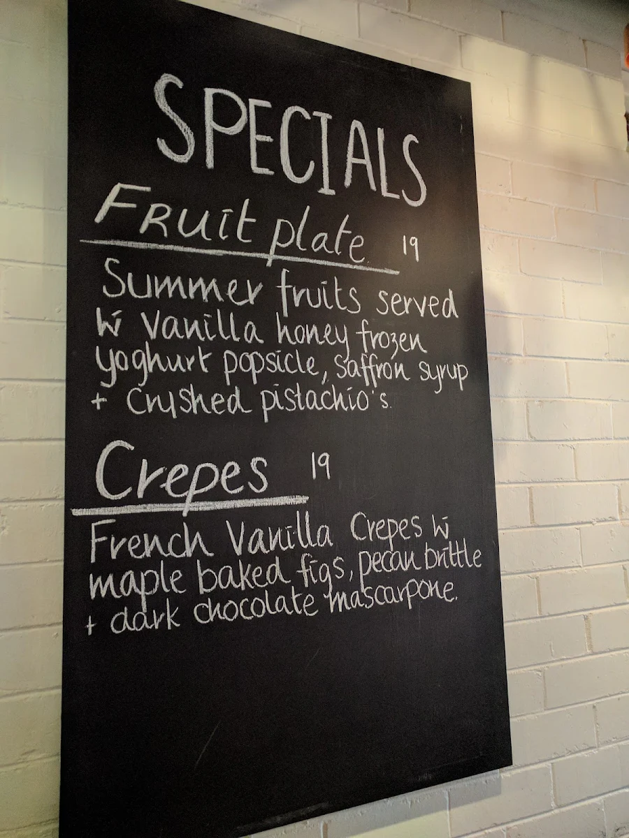 Menu, Double Shot Deakin