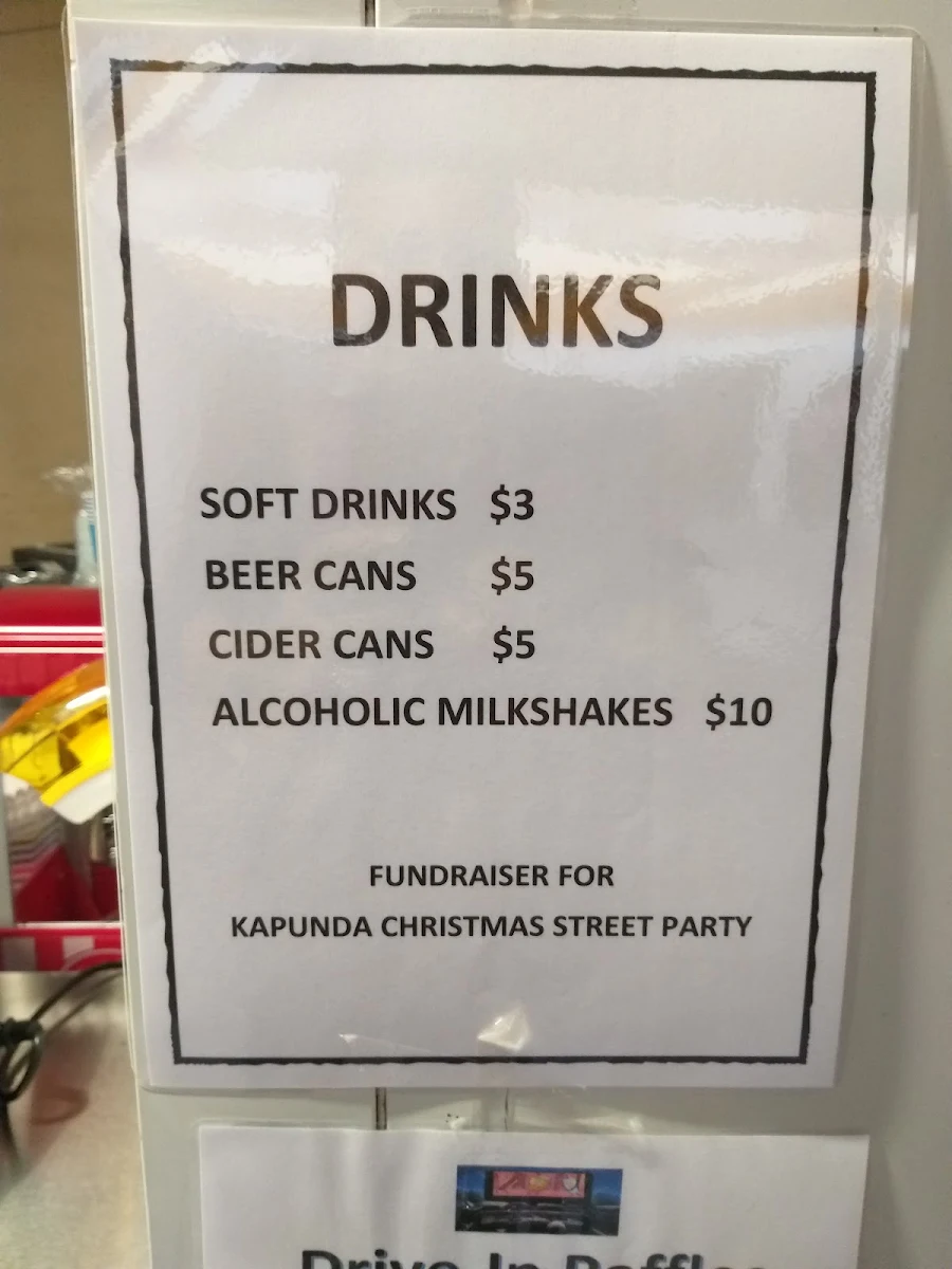 Menu, North Kapunda Hotel