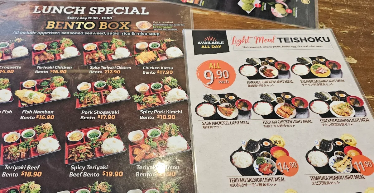 Menu, Manmaruya Hurstville