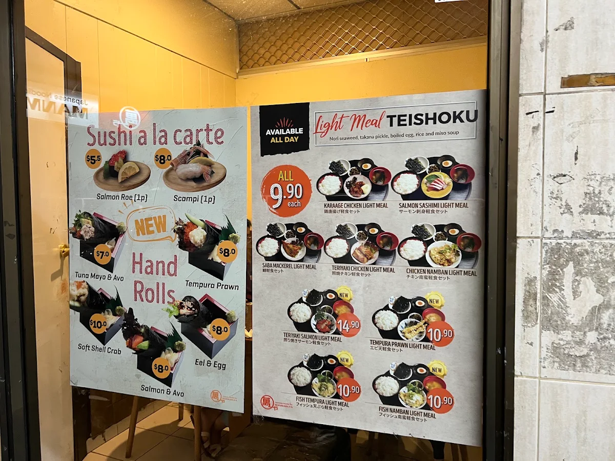 Menu, Manmaruya Hurstville