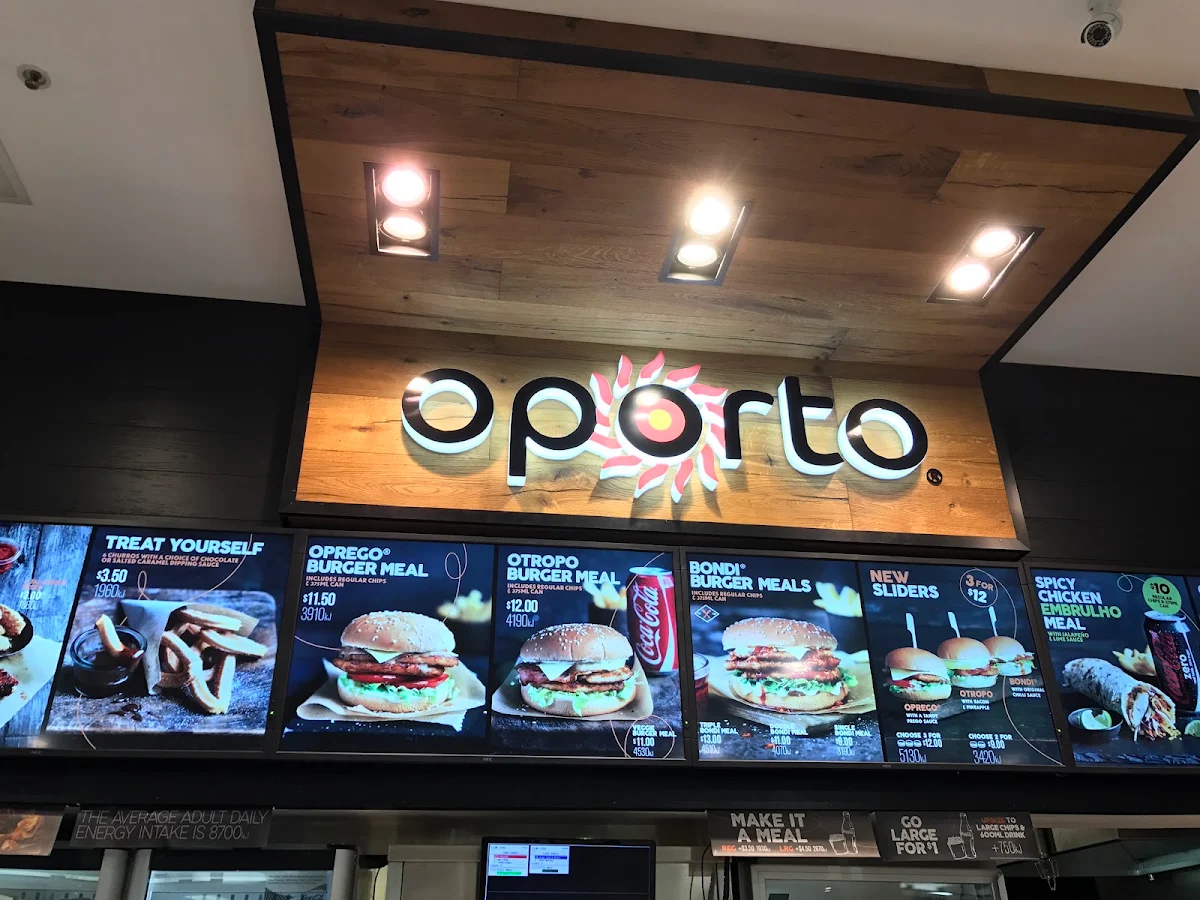 Menu, Oporto Top Ryde