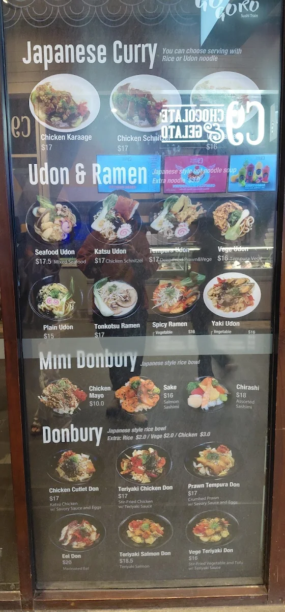 Menu, Gogoro Sushi