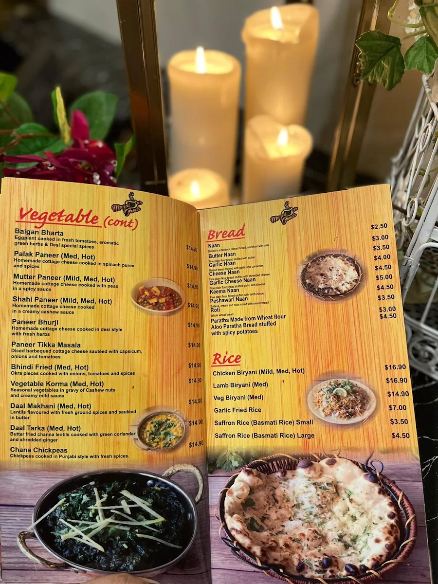 Menu, Mazaidar Foods