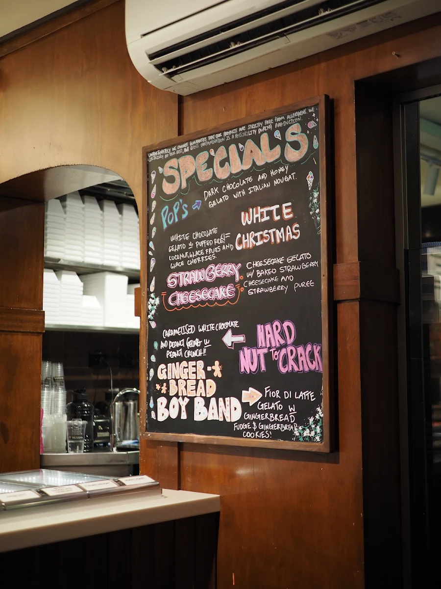 Menu, Gelato Messina Surry Hills
