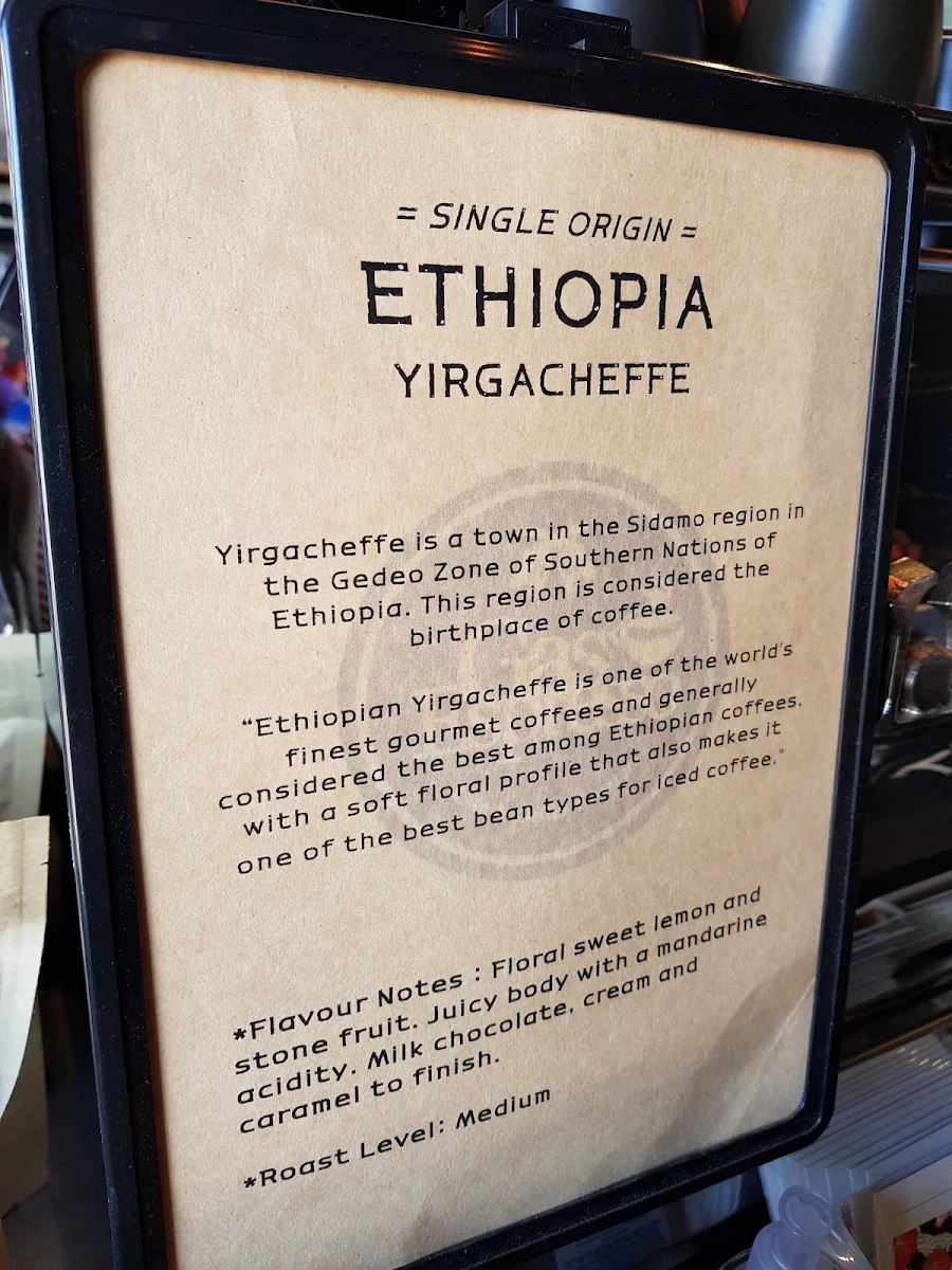 Menu, Gas Espresso Sherwood