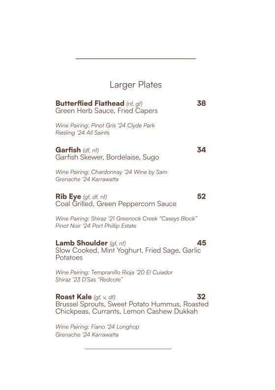 Menu, Icaro