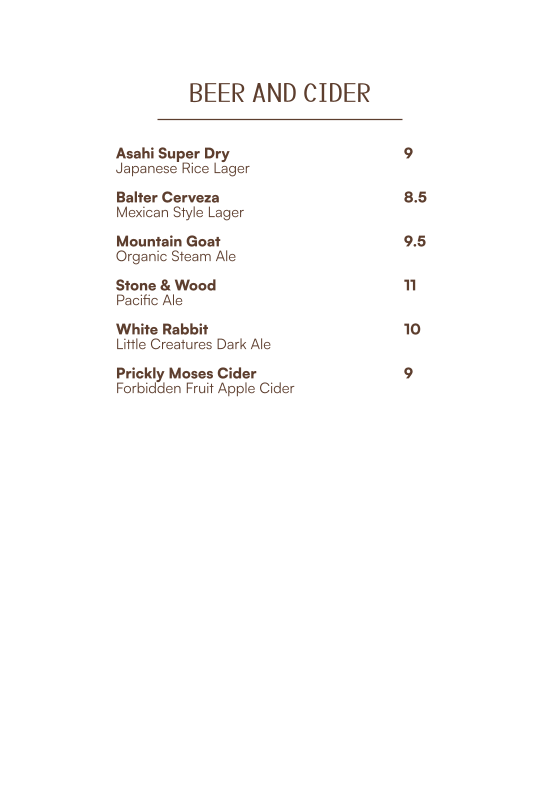 Menu, Icaro