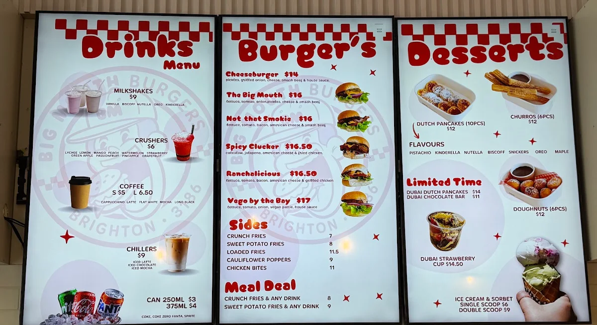 Menu, Nourish On Bay