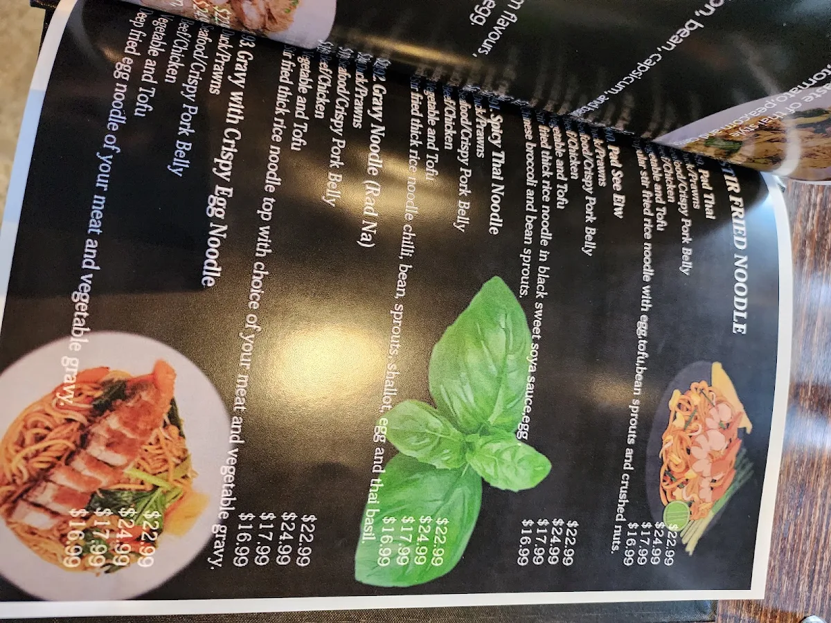 Menu, Nakorn Thai Restaurant & Bar