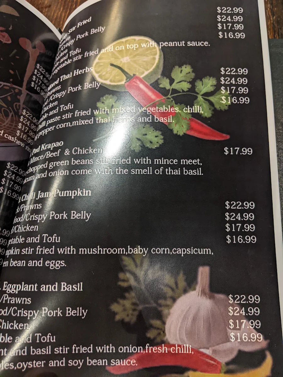 Menu, Nakorn Thai Restaurant & Bar