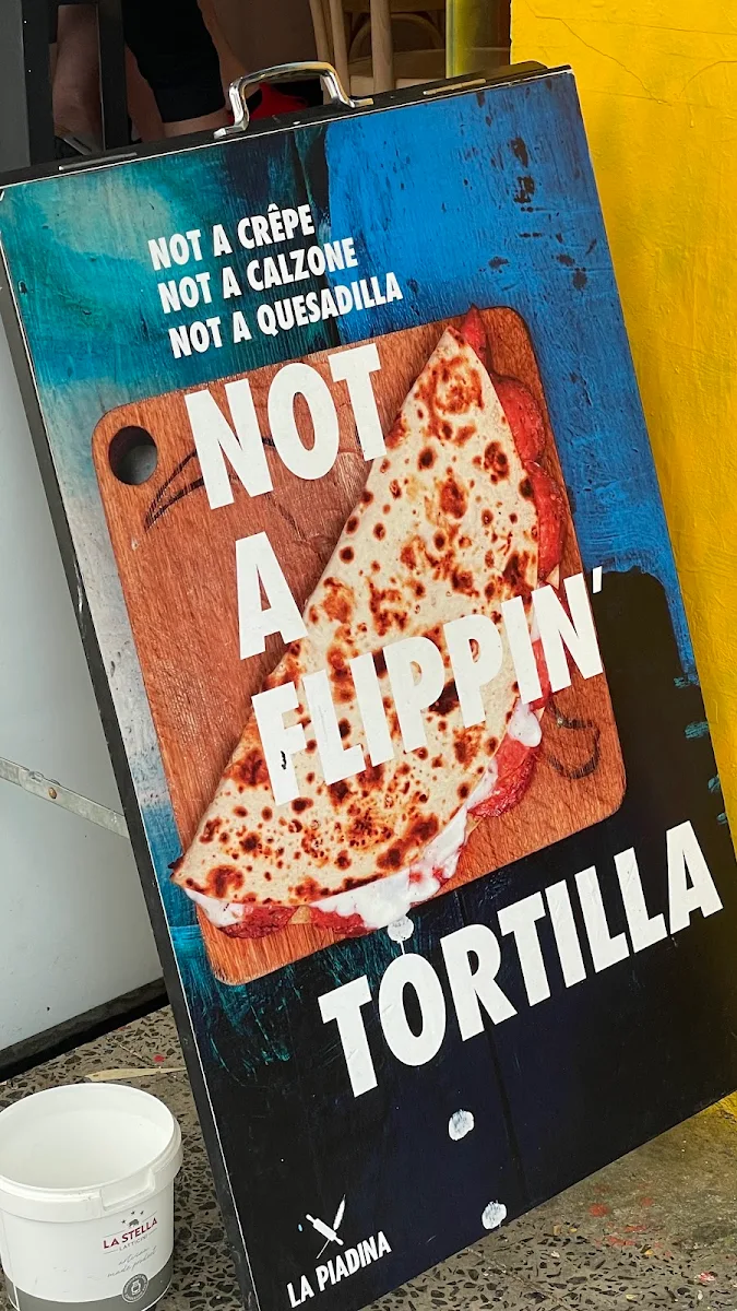 Menu, La Piadina (Bondi Beach) Est. 2008
