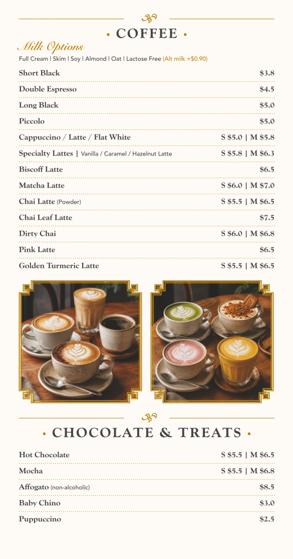 Menu, Chapter Three Espresso & Bar | Breakfast, Brunch, Dinner, Wine Bar & Function Space