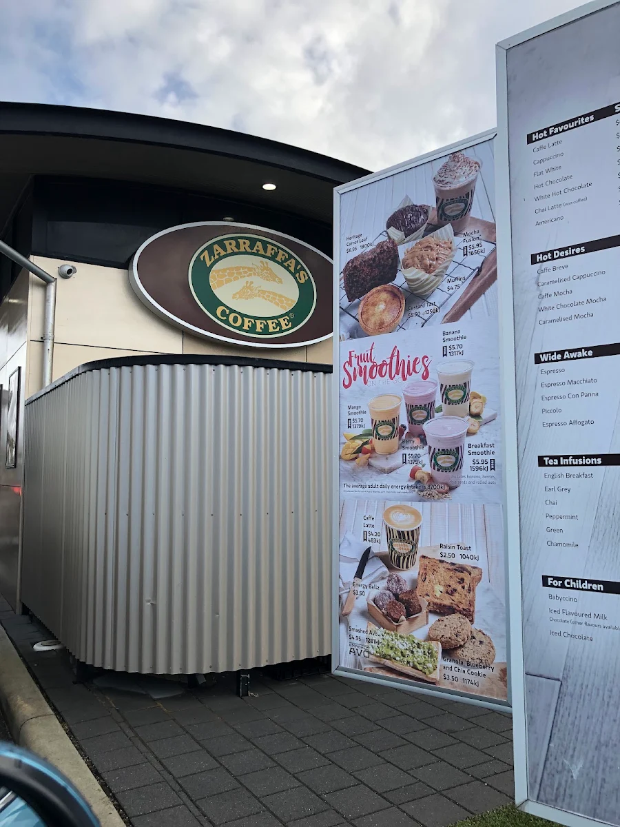 Menu, Zarraffa's Coffee Canning Vale