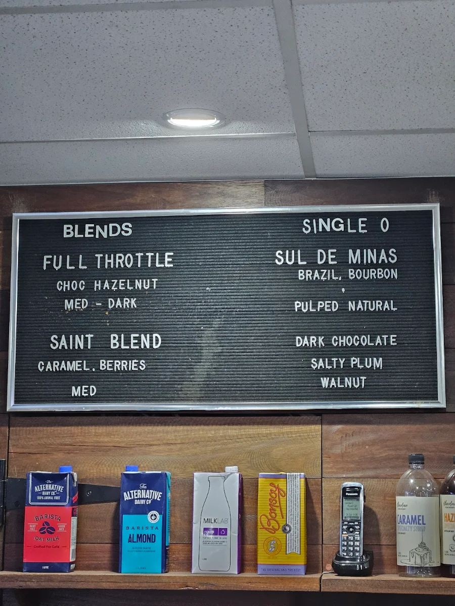 Menu, Cleanskin Coffee Co