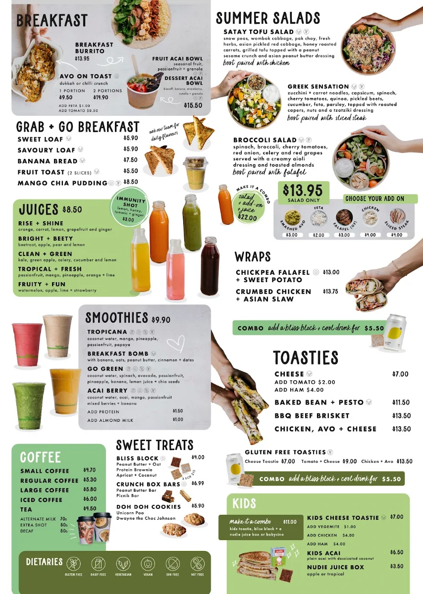 Menu, Nourish and Feed Ascot