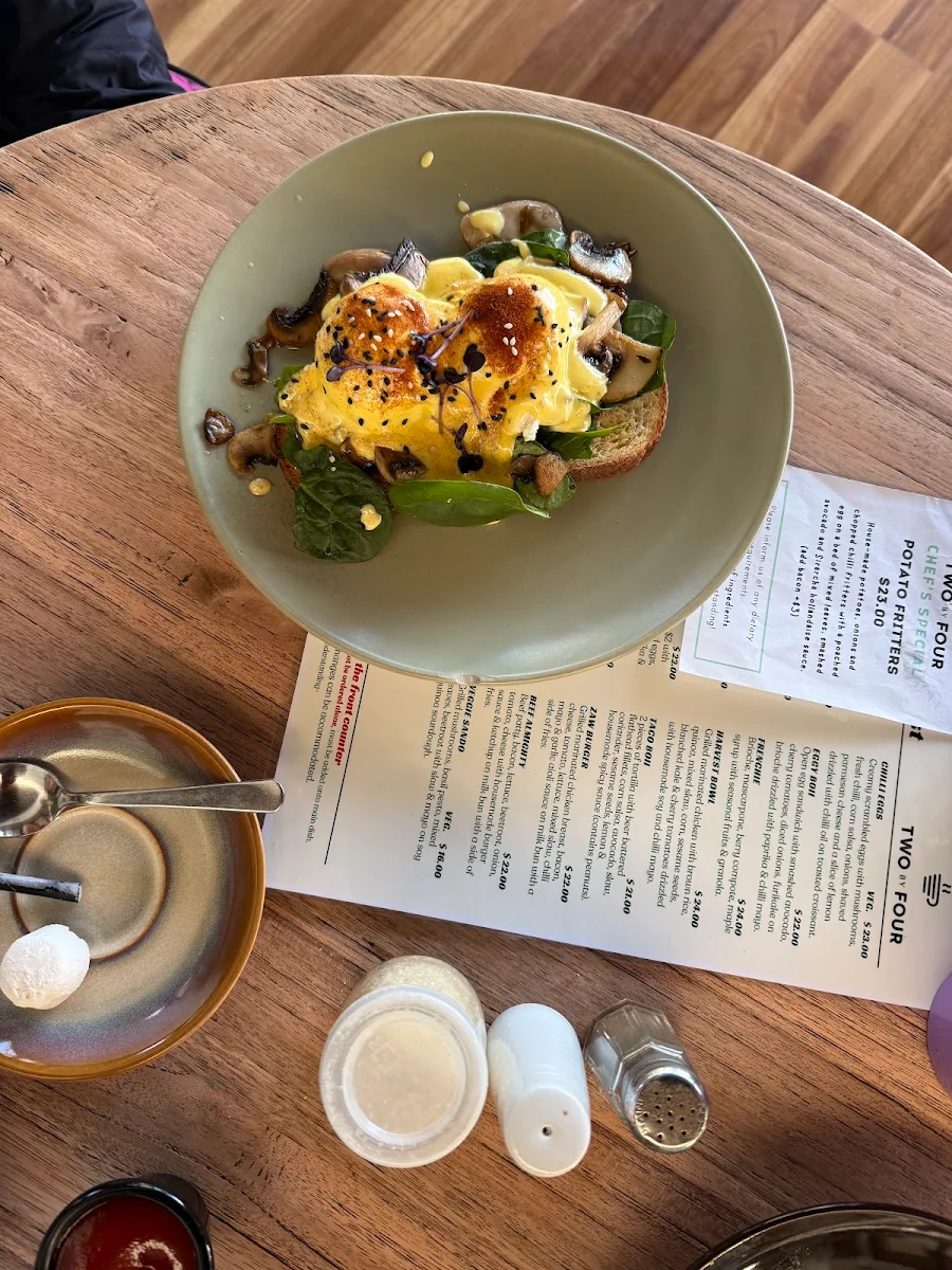Menu, Two By Four Cafe