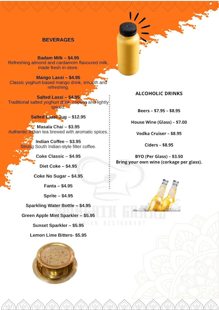 Menu, Swagath Grand Ringwood