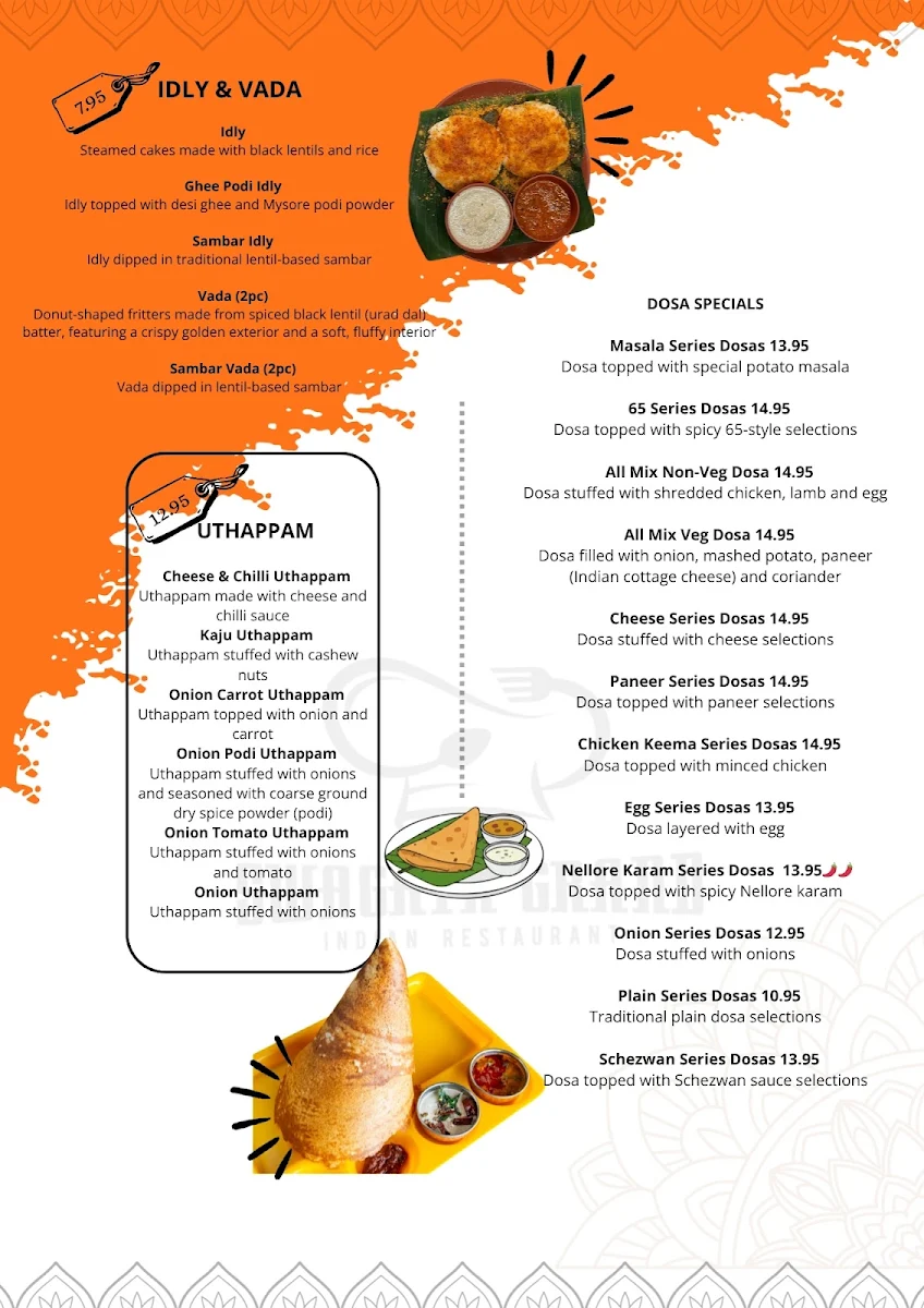 Menu, Swagath Grand Ringwood