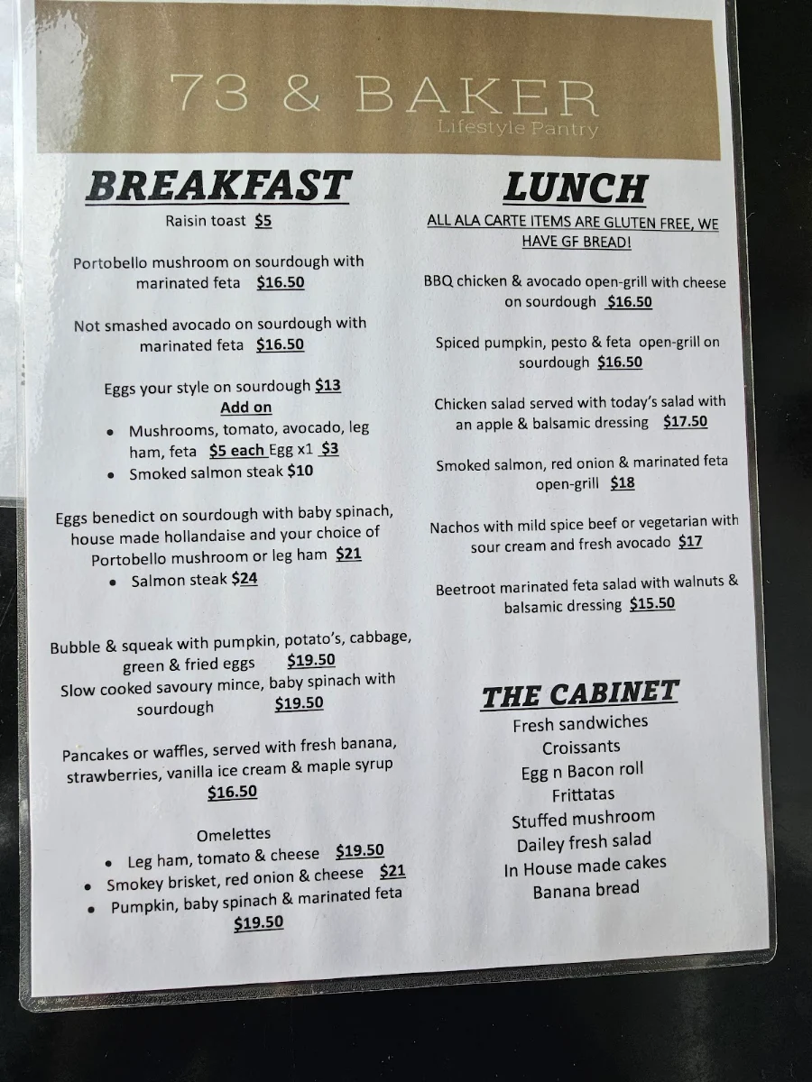 Menu, Boney's Espresso & Sandwich Deli