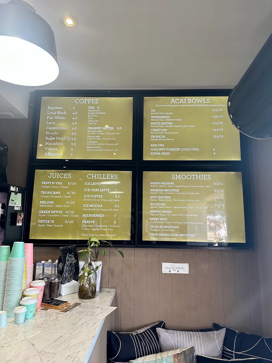 Menu, Boney's Espresso & Sandwich Deli