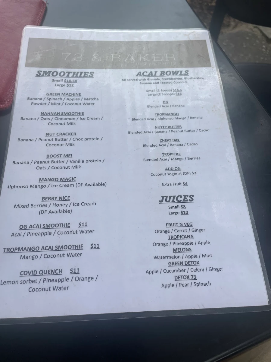 Menu, Boney's Espresso & Sandwich Deli