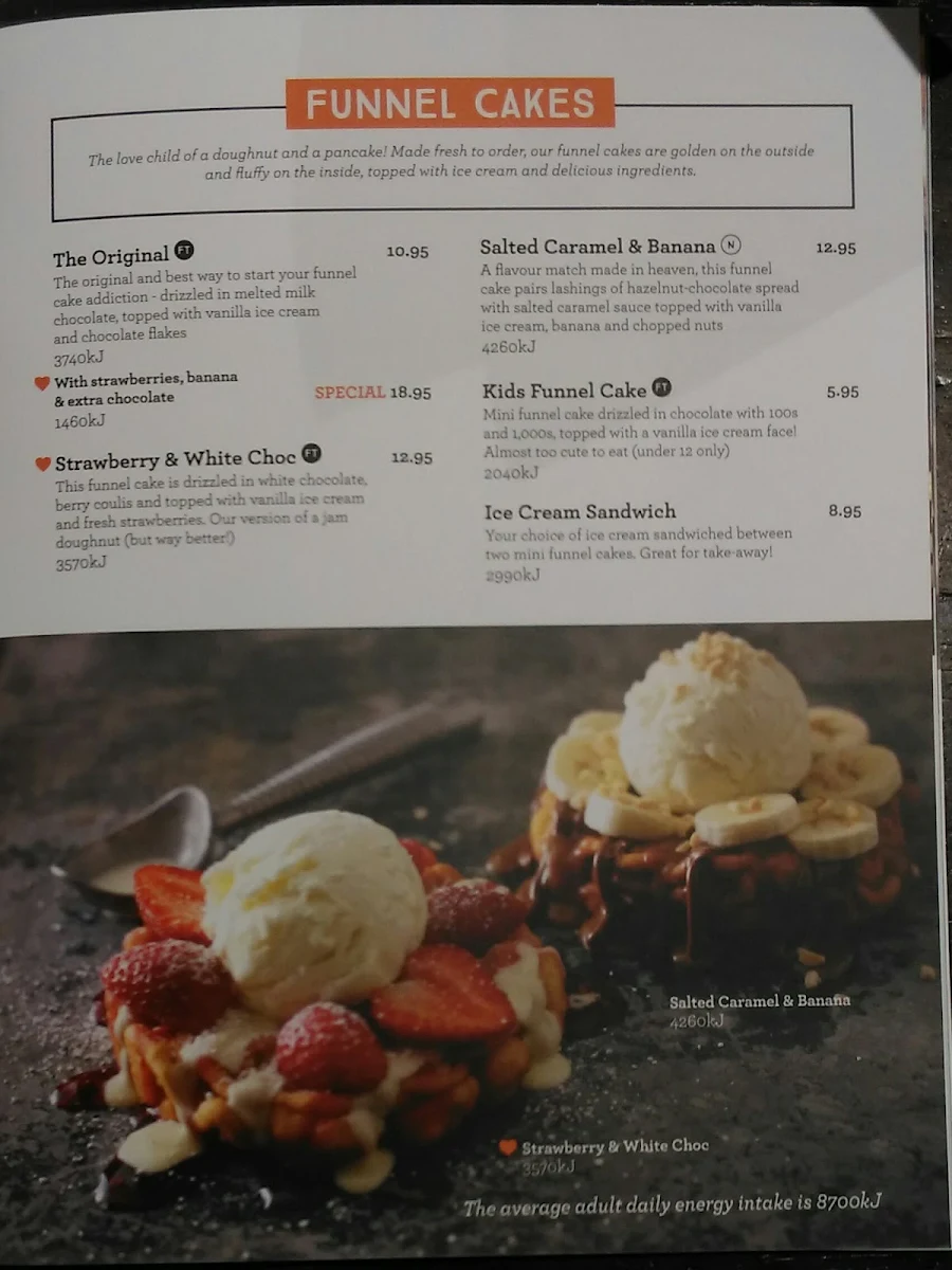 Menu, San Churro Penrith
