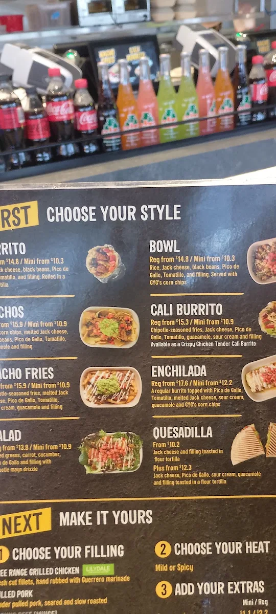 Menu, Guzman y Gomez - Maryborough