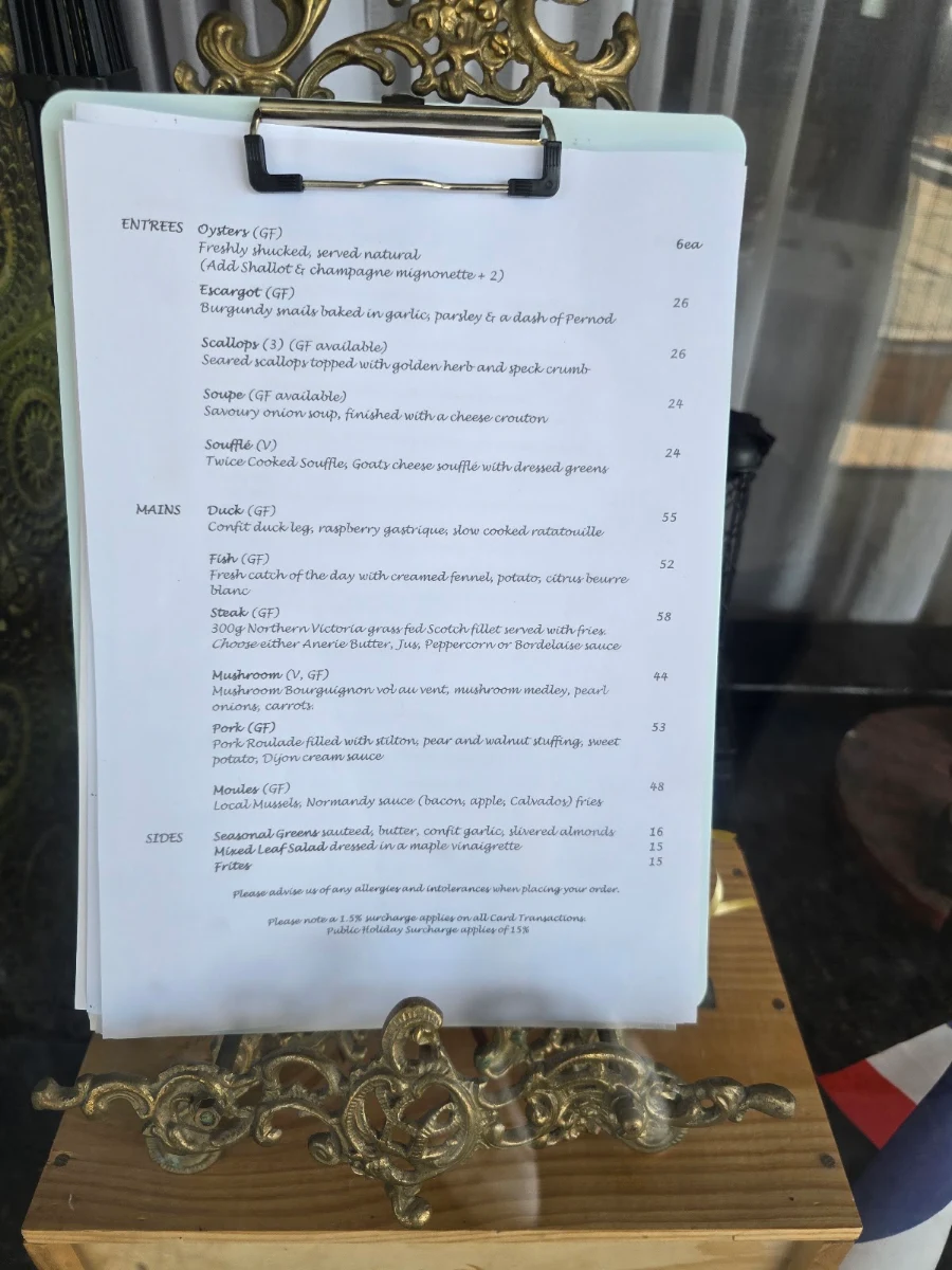Menu, Anerie