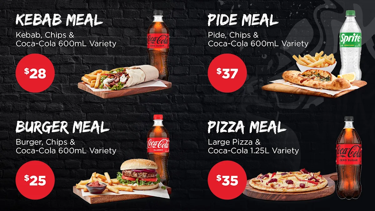 Menu, Kebab Factory
