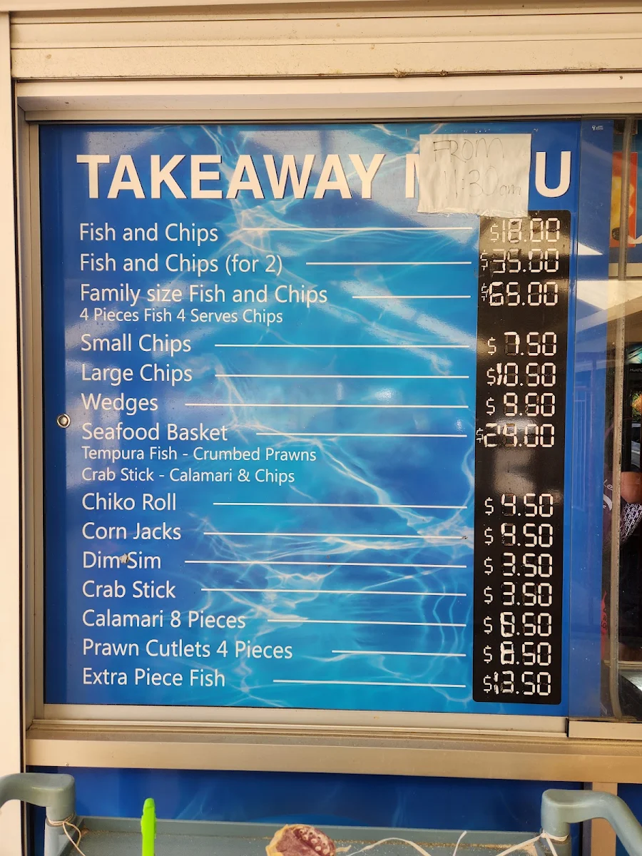 Menu, Coogee Beach Cafe