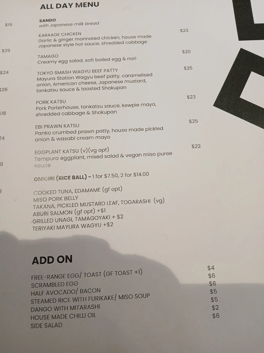Menu, Yuna Cafe & Restaurant