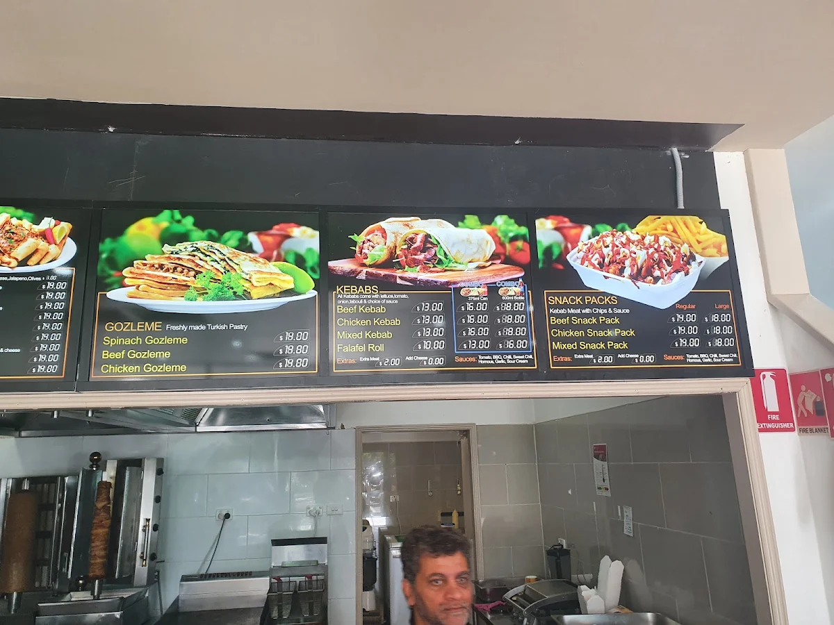 Menu, Golden Flame Pizza & Kebab & Burgers