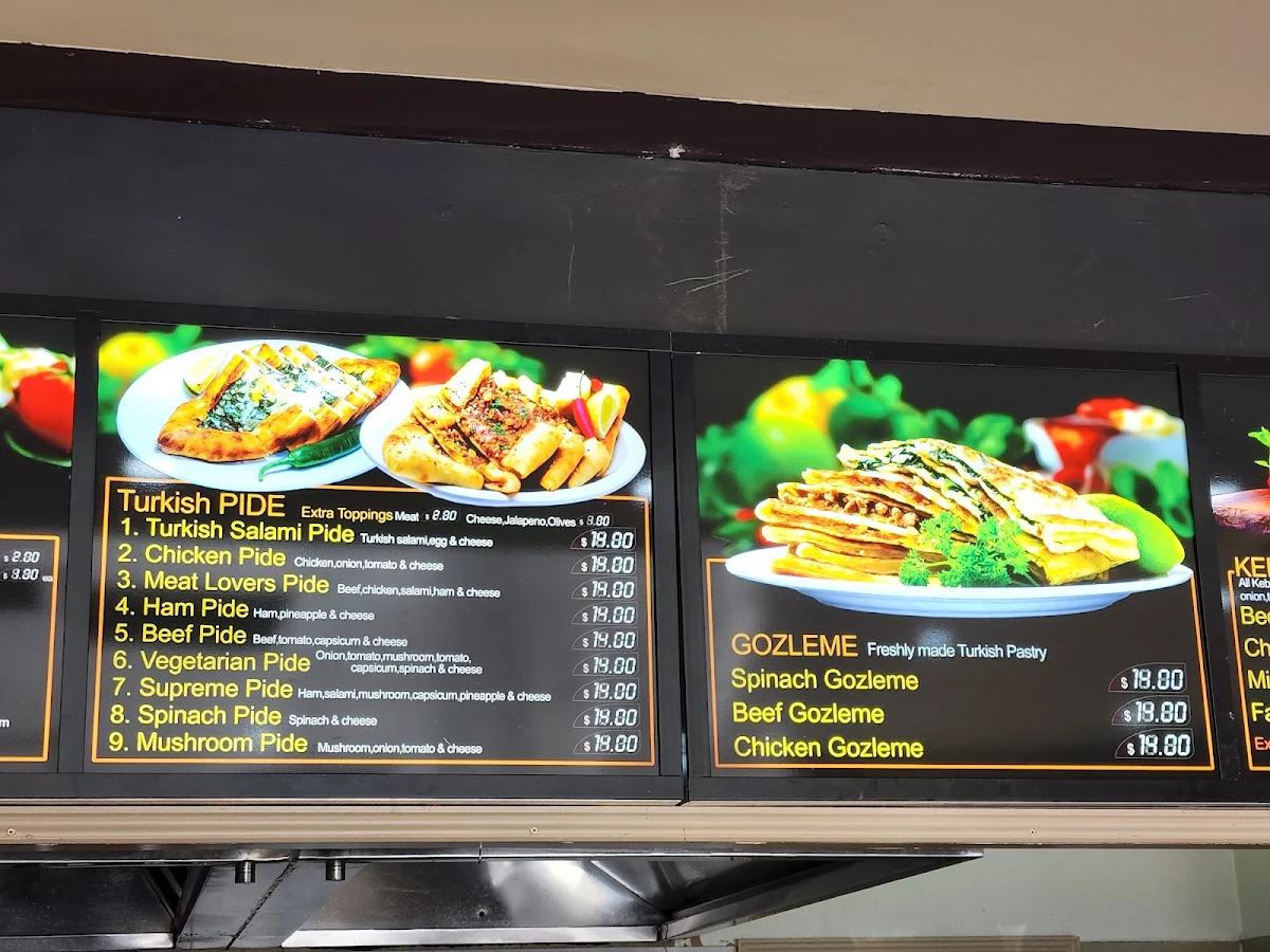 Menu, Golden Flame Pizza & Kebab & Burgers