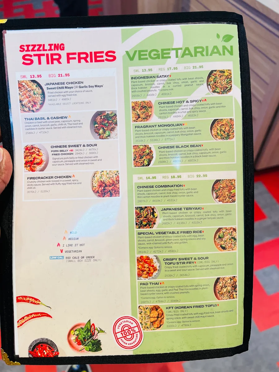 Menu, Noodle Box Tallawong