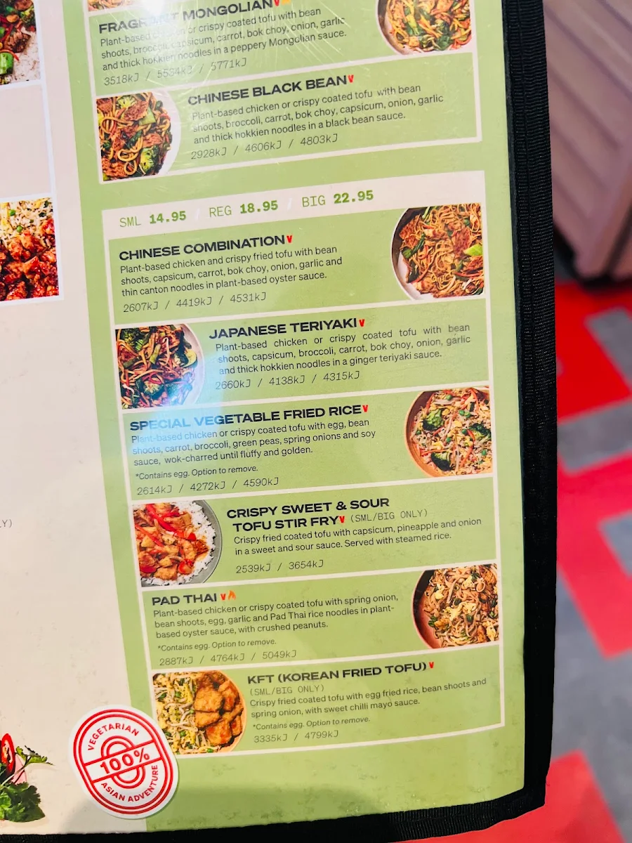Menu, Noodle Box Tallawong